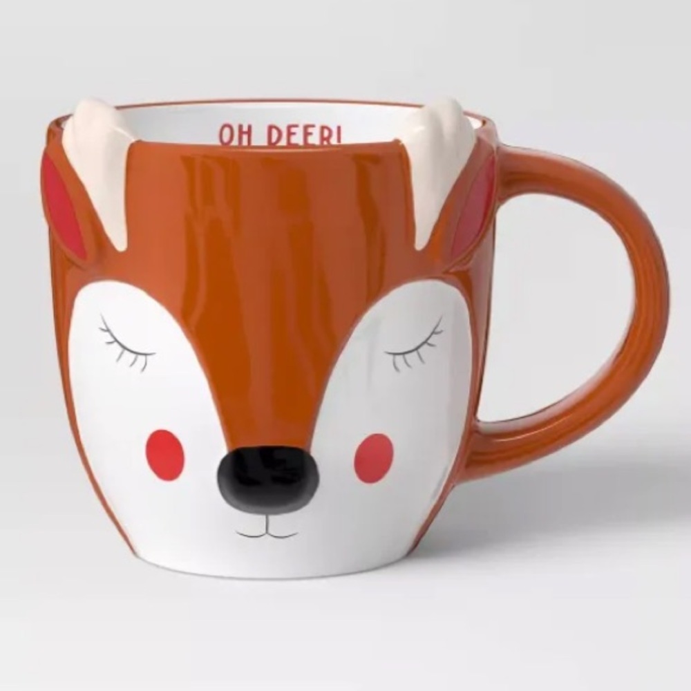 NEW 16oz Christmas Reindeer Oh Deer Mug *Wondershop*